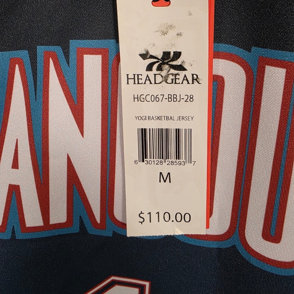Headgear Classics Basketball Jersey Men Medium Vancouver Yogi Bear Number 12 New - Picture 6 of 6